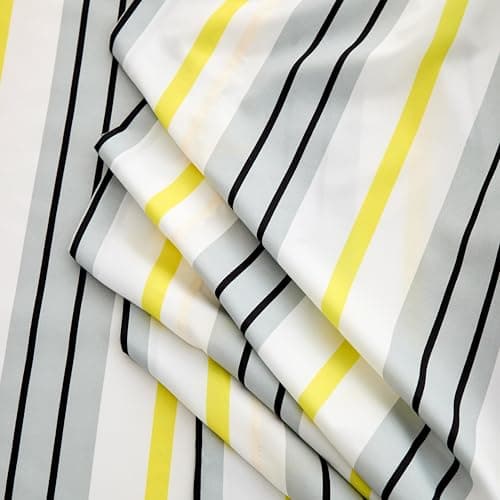 Spirit Linen home Full Size Bed Sheets Set Deep Pockets - 6PC Striped Ultra Soft Microfiber Bed Sheets - Easy to Clean, 90 Thread Count Sheets Includes 1 Fitted, 1 Flat, 2 Pillowcases (Grey/Yellow) - Thumbnail 5