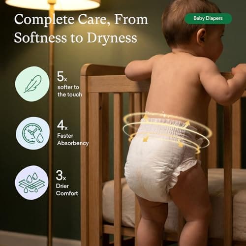 PurComfy Baby Diapers Essential Kit, 4 Pack Size 4 Diapers (152 Ct), 6 Baby Wipes (360Ct), 4 Travel Pack Wipes (32Ct) and 2 Dry Wipes (120Ct), All in One Newborn Essentials Kit, Total 664 Ct - Thumbnail 3