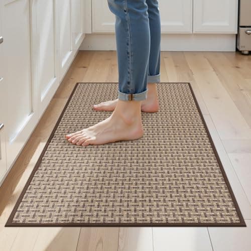 Ileading Non Slip Kitchen Rug, Waterproof Anti Fatigue Cushioned Floor Mat for Kitchen, Durable Entryway Doormat, Dirt Resistant Small Runner Rug with Rubber Backing 23"x35.5" - Image 1