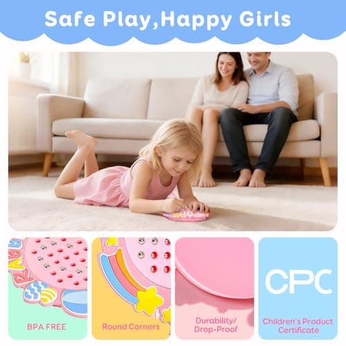 Easter Basket Essentials,Toys for Girls Age 3 4 6 7 8,Sensory Fidget LearningToy,Birthday Gift,Bunny Magnetic Drawing Board for Toddlers Kids 3+,Valentines Day,Travel Magnet Game for Airplane Car Ride - Thumbnail 6