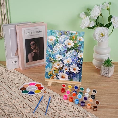 Orbixa Paint Party Kit for Adults & Kids – 8-Pack All-in-One Sip & Paint Set with Easels, Brushes, Acrylic Paints & 100% Cotton Canvas Boards – Perfect for Paint Nights, Group Events & Gifts - Thumbnail 6