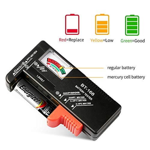 2Pcs Battery Tester Checker, Universal Battery Checker for AA AAA C D 9V 1.5V Button Cell Household Batteries Smal Electrical Monitor Meter Equipment (Requires No Battery for Operating) - Thumbnail 4