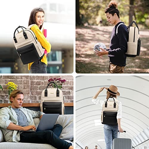 LOVEVOOK Travel Laptop Backpack Women Anti-theft Laptop Bag with USB Port Waterproof Computer Backpack for Nurse College Work - Thumbnail 6
