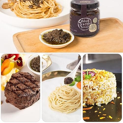VIGOROUS MOUNTAINS Black Truffle Sauce - 3.17 oz Vegan Paste Pasta Pizza Seasoning in Extra Virgin Olive Oil - Thumbnail 5