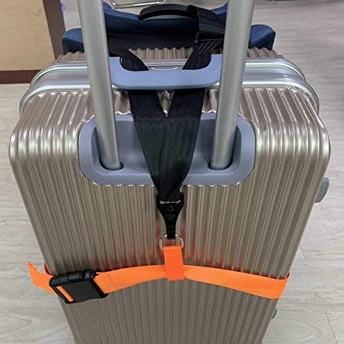 Car Seat Belt Strap to Suitcase, Convert Kid Car Seat and Carry-on Luggage to Airport Stroller Carrier,Safe Travel Solution for Transport (Orange) - Thumbnail 5