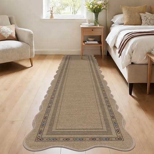 U'Artlines Long Hallway Runner Rug, 2'x8' Non Slip Washable Jute Kitchen Rug, Farmhouse Floor Carpet Runners for Kitchen, Entryway, Bathroom, Laundry Room, Indoor Home Decor(Colorful) - Thumbnail 6