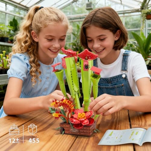 JAKI Carnivorous Plant Bonsai Building Set - Sarracenia Pinguicula Drosera Artificial Plant Model Toy for Desk or Home Decor, Gift Idea for Nature Lovers Adult Kids 12+ - Thumbnail 6