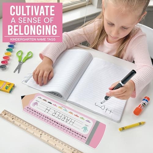 Hadley Designs Desk Name Tags for Classroom –36 Student Name Tags for Desks, 14.5x4 Name Plates for Classroom Decor, Teacher Supplies Pastel Nametags, 1st-3rd Grade Kindergarten Preschool Must Haves - Thumbnail 6