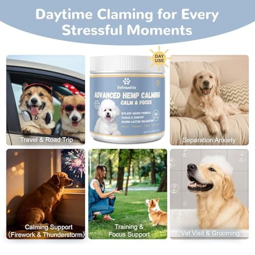 Vetriuntrix Calming Chews for Dogs with Natural Plant Extracts for Fireworks, Storms, Thunder, Barking, Separation, 200 Count - Thumbnail 4