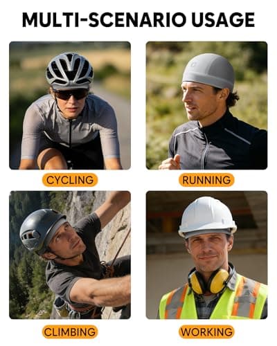 OCQOCQ 3 Pcs Cooling Skull Cap Breathable Mesh for Men Women Cycling Lightweight Quick-Dry Helmet Hard Hat Liner - Thumbnail 6