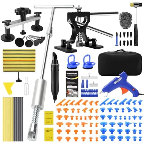 VEXTRO Dent Puller Kit Dent Removal Tools for Car, Paintless Dent Repair Kit with Metal Dent Lifter, Powerful Slide Hammer T-Bar, Bridge Puller, Auto Body Dent Repair, Door Ding, Hail Damage Removal - Image 1