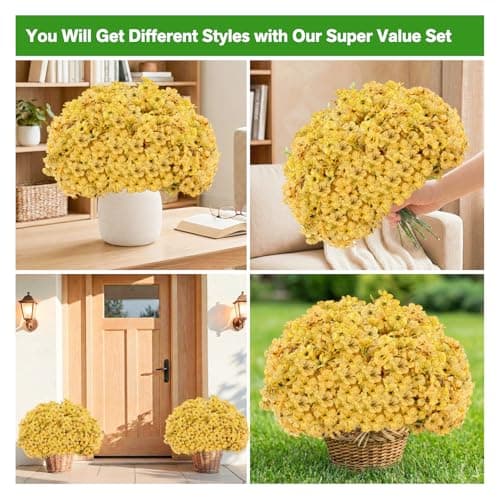 22 Bundles Artificial Flowers Outdoor, Faux Flowers UV Resistant with Plastic Plants, Faux Silk Flowers for Outdoors Outside Front Porch Hanging Planter Window Box Garden Decoration - Thumbnail 3