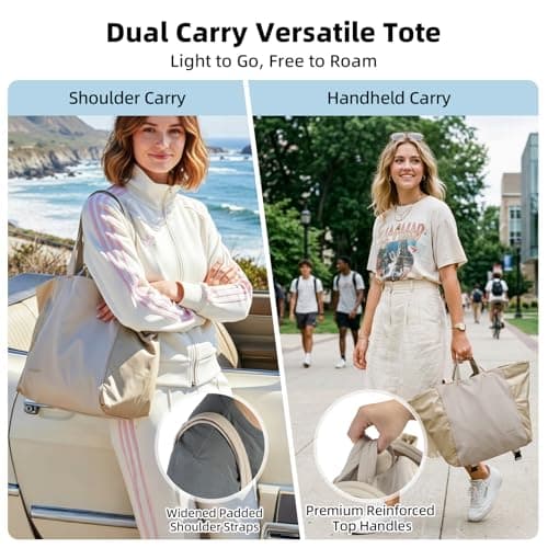 Laimeiwee Tote Bag for Women, Lightweight Gym Travel Bags with Yoga Mat Strap, Wet Pocket, Shoe Bag & Cosmetic Pouch, 3-PC Set Versatile Tote for Workout Fitness Pilates Swimming Work Stylish Handbag - Thumbnail 5
