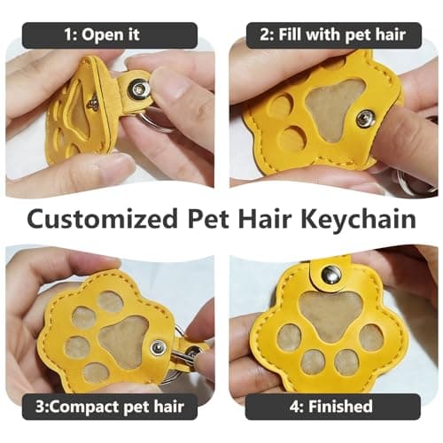 Personalised Pet Memorial Keyring,Crafted in USA Custom Photo Keychain with Pet’s Name & Date, Keepsake Gift to Hold Fur & Memories, Dog Cat Loss Sympathy Gift for Pet Owners - Thumbnail 6