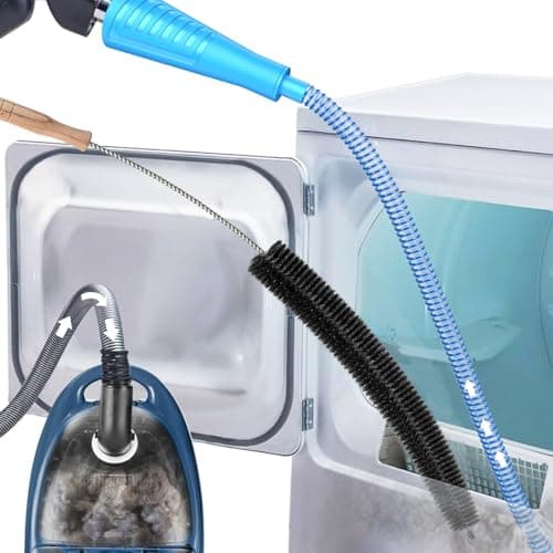 Sealegend 2 Pieces Dryer Vent Cleaner Kit, Dryer Vacuum Hose Attachment and Flexible Lint Brush, Dryer Vent Cleaning Tools for Crevice Lint Trap‌, Blue