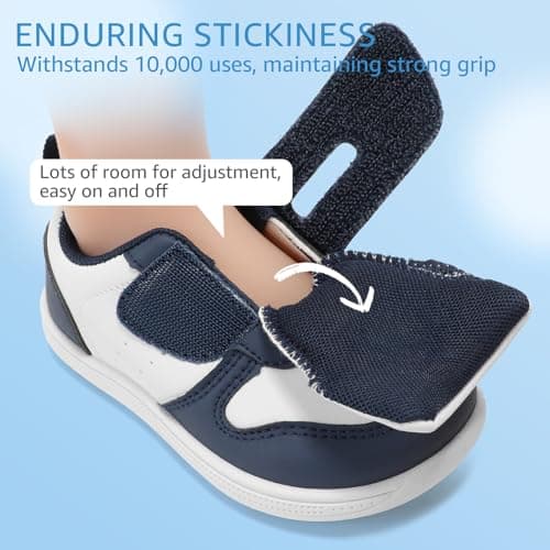 STQ KIDS Toddler Boy Shoes Wide Toe Box Barefoot Shoes Lightweight Leather Girls Sneakers Non-Slip Zero Drop Preschool Walking Running Tennis Shoe Daycare Navy/White Little Kid Size 11 - Thumbnail 6