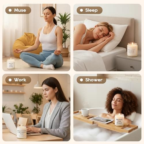 Birthday Gifts for Women, Unique Friendship Birthday Gifts, Funny Candles Gift Ideas for Womens, Best Friend, Her, Sister, Bestie, Lavender Scented Candle with Replaceable Stickers - Thumbnail 5