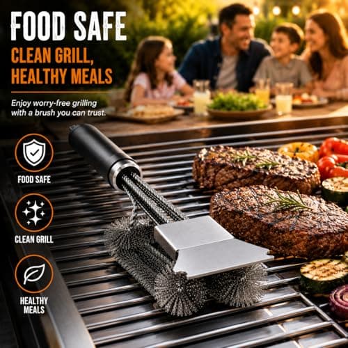 KENWQZI Grill Scraper Tool Stainless Steel Griddle Scraper for Blackstone Flat Top Grill, Heavy Duty BBQ Cleaning Scraper with Adjustable Handle, Metal Scraper for Cast Iron, Kitchen & Outdoor Cooking - Thumbnail 6