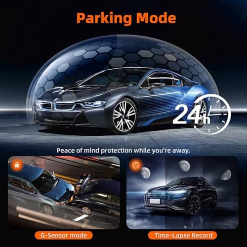 4K+1080P Dash Cam Front and Rear,FHD Wireless Dual Dashcam for Cars,Hardwire,HDR Night Vision,24H Parking Mode,5G WiFi & GPS,Car Battery Protection,Hardwire Kit,128GB Card - Thumbnail 5