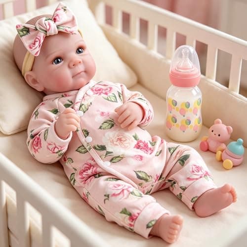 Milidool Realistic Reborn Baby Dolls Girl - 20 Inch Lifelike Real Life Newborn Baby Dolls with Poseable Body and Accessories for 3+ Year Old Girls Gifts, Pretend Play, Collection - Image 1