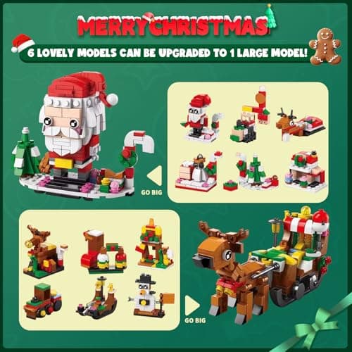 Advent Calendar 2025 Christmas Building Toy for Kids,12 Days Building Blocks Toys Holiday Countdown Calendars, 6 IN 1 Santa Claus Blocks, Stuffers for 6-12 Year Old Boys Girls Teen Gifts - Thumbnail 5