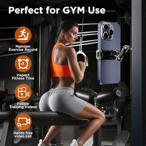 Wooerdacks Magnetic Phone Holder |Gym Cart Series |360° Magnetic Phone Mount |Rotating Fitness Mount |Universal Metal Surface Compatibility|Accommodates 3.1"-4" Phones (Long-EU) - Thumbnail 2