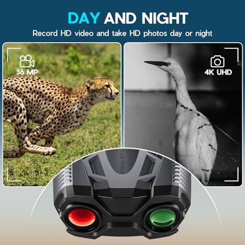 WISHBETY 4K Night Vision Goggles for Adults,16X Zoom Night Vision Binoculars with 1000FT Infrared Range,5000mAh Rechargeable Battery,3.5" Screen,Include 32GB Card,Gift for Mens and Outdoor Enthusiasts - Thumbnail 6