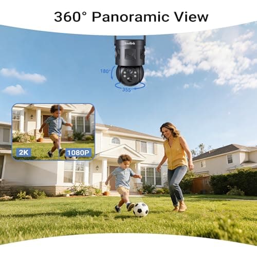 Envilink Solar Security Cameras Wireless Outdoor, 4G LTE Cellular, 2K Color Night Vision, 360°View with 3 PIR Sensors,3X Wider Motion Detection Range, 10000mah Battery, 2-Way Audio, No WiFi Needed - Thumbnail 3