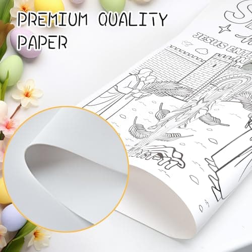 TOLGOE Giant Easter Coloring Posters for Kids - 2PCS 35" x 31" Paper Coloring Banner/Table Cover for School Parties and Special Events Decoration (No Markers) - Thumbnail 4