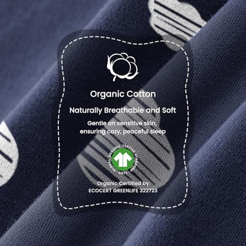 kaiya baby Unisex Sleeping Bag for Babies and Toddlers 3.5 Tog Sleep Sack 0-6 Months, Long Sleeve Sleep Sack, Wearable Blanket Baby, One Piece with Sleeves, Gifts for Toddler - Thumbnail 4