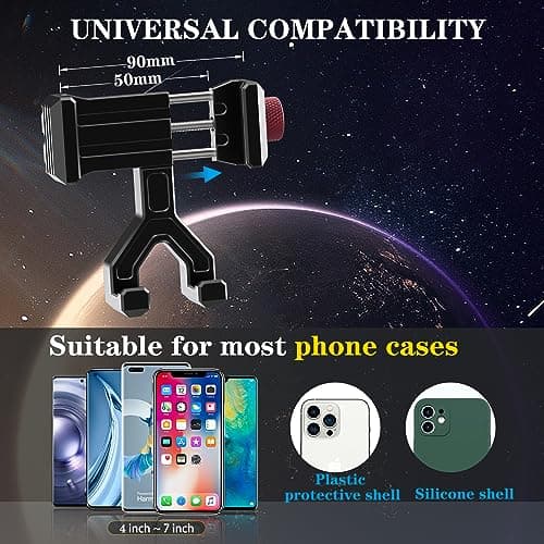 EASEORD Upgraded Phone Mount for 2018-2023 Jeep Wrangler JL & Gladiator JT & Sahara, Wrangler Air Vent 360° Rotation Cell Phone Holder Compatible iPhone Android Smartphone - Thumbnail 3