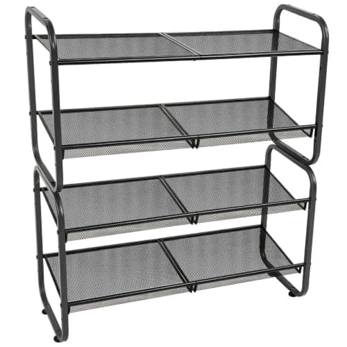 LYKENTOR 4 Tiers Matel Shoe Rack for Entryway: Vertical Shoe Storage - Image 1