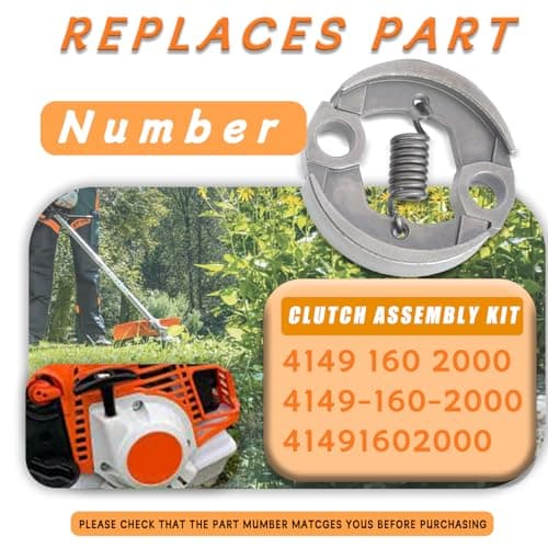 Adorih FS94 FS91 Clutch Assembly Kit with Spring Compatible with Stihl Trimmer FS91 FS94 FS111 FS131 KM91 KM131 Replace 4180-160-2000 4149 160 2000 - Thumbnail 2