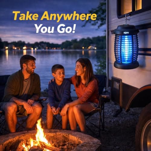 Bug Zapper Outdoor,15w Electric Mosquito Zapper with LED Light for Indoor,4200V Insect Fly Zapper Waterproof with 8.92ft Power Cord,Fly Trap Outdoor for Home,Patio,Backyard,Garden,Camping - Thumbnail 3