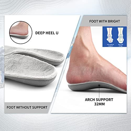 STSVZORR Winter Wool Warm Insole 220 lbs+ Arch Support Insert Metatarsal Pad Pain Relief Men Women Plantar Fasciitis Insole Orthotic Comfort Standing All Day, Work Boots Shoe Insole, Size 13-310MM - Thumbnail 5