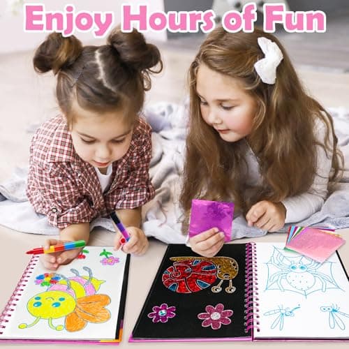 FUNNYB&G Foil Art Crafts for Kids Ages 4-8: Easter Basket Stuffers Essentials for Kids 2026, Easter Gifts for Girls, Crafts Supplies,Party Favors,Creative Toys for Girls 4 5 6 7 8 Years Old(Insects) - Thumbnail 6