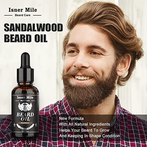 Isner Mile Beard Grooming Kit for Men Care: with Beard Oil Balm Wash Brush Comb & Straight Razor, Birthday Valentines Fathers Gifts for Men Him Boyfriend Husband Coworker, Christmas Stocking Stuffers - Thumbnail 5