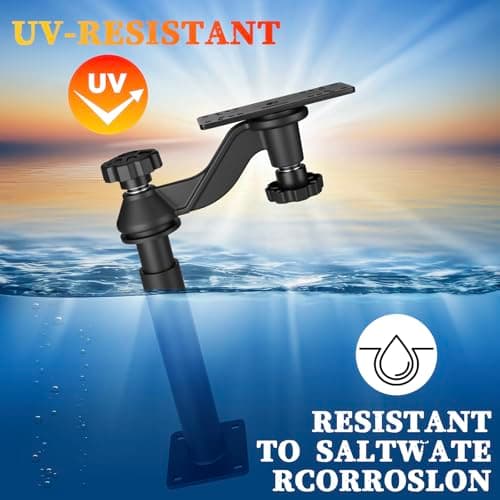 Velpaw 20.7” Adjustable Telescoping Fish Finder Mount for Boats,for 5"-12" Fishfinders & Chartplotters,Adjustable Height Range 15" to 20.7",Compatible with Lowrance, Garmin, Humminbird and More - Thumbnail 6
