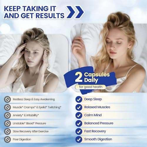 1000mg Magnesium Complex Capsules, 8-in-1 Magnesium Glycinate, Citrate, Malate, Taurate, Oxide, Carbonate, Aspartate, Orotate - 240 Capsules - Thumbnail 6