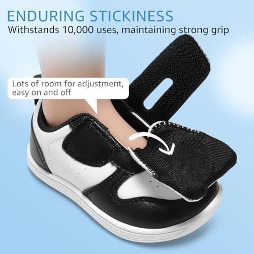 STQ KIDS Toddler Wide Toe Box Barefoot Shoes Boys Sneakers Zero Drop Baby Tennis Running Shoes Lightweight Non-Slip First Walking Shoe Outdoor Activities School Black White Infant Size 3 - Thumbnail 6