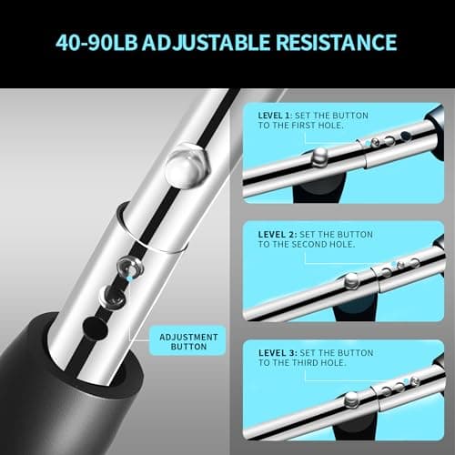 Aktivio Twister Arm Trainer 40-90Lbs Adjustable Portable Chest Workout Equipment for Men & Women, Upper Body Strength Training, Forearm Exerciser, Detachable Fitness Equipment for Home Workout - Thumbnail 4