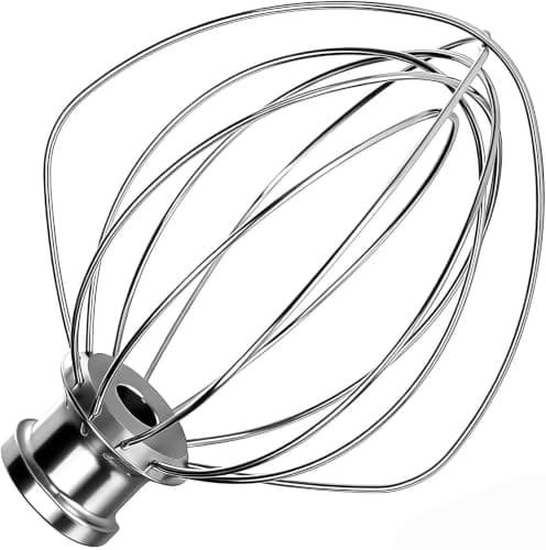 KN256WW Stainless steel 6-wire mixer, kitchen aid whisk attachment, compatible with 5plus-6Quart Bowl lift Stand mixer, Food grade, suitable for mixing cream and cake, dishwasher washable - Image 1
