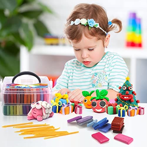 CiaraQ Polymer Clay Starter kit, Oven Bake Modeling Clay with Sculpting Tools, 50 Colors, 2.8 lb - Thumbnail 6