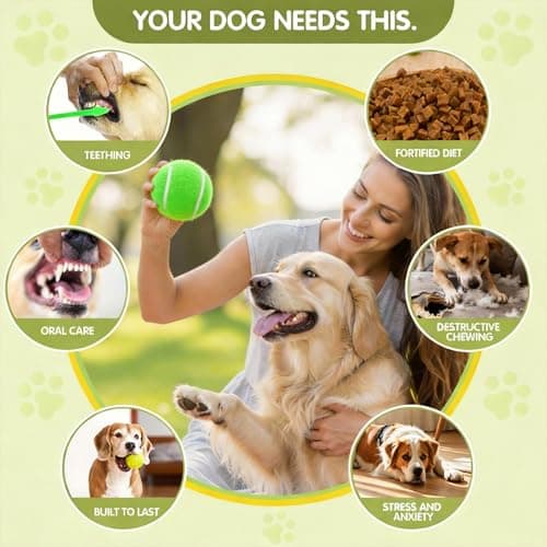 AQPU 3-Pack Tennis Ball Dog Toys with Squeaker, Interactive Fetch Play for Pets 40 lbs and Over ，Training Balls for Indoor & Outdoor Exercise, 3.28-inch (Green, 18PCS) - Thumbnail 3