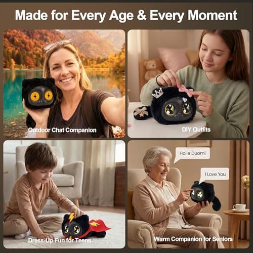 AI Interactive Plush Stuffed Animal Toy, Voice Responsive Learning Companion with Emotional Interaction, Soft Plush Talking Toy for 14+Teens and Family Companionship, Thoughtful Gift for Loved Ones - Thumbnail 4