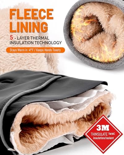 AOPREL Winter Gloves Men Women Waterproof Warm Ski Gloves for Cold Weather Windproof Snow Touch Screen Gloves for Running Cycling Outdoor Work & Sports - Thumbnail 2