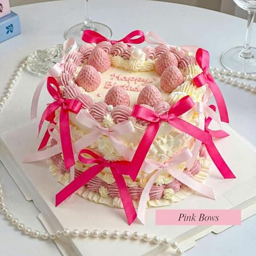 woric Double Faced Pink Satin Ribbon 3/8 Inch x 5 Rolls Total 50 Yards, 10 Yd/Roll Craft Thin Ribbon for Easter Gifts Decorations Flower Bouquet Gift Wrapping Hair Bows Baby Bridal Shower Wedding - Thumbnail 4