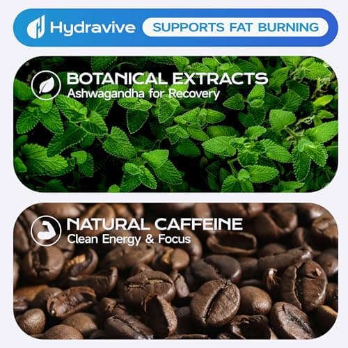 Hydravive Electrolyte Tablets Sugar Free, Hydration Electrolyte Tablets, Sodium, Potassium, Magnesium, Calcium, Green Tea, Green Coffee, Ashwagandha, Zero Sugar Hydration Drink Variety (40 Servings) - Thumbnail 4
