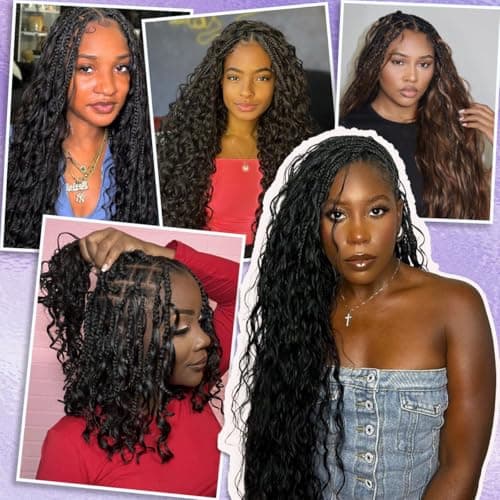 Human Boho Hair for Braiding 100% Virgin Human Braiding Hair 100G Deep Wave No Weft Boho Braiding Hair NC 18 Inch - Thumbnail 6