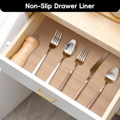 Shelf Liner Non Slip for Refrigerator, Clear Fridge Liner Non Adhesive, Waterproof Drawer & Cabinet Liner for Kitchen Shelves, Decorative Cupboard Dresser Mats,12 in X 10 Ft - Thumbnail 5